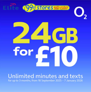 O2 24GB Pay As You Go SIM Card