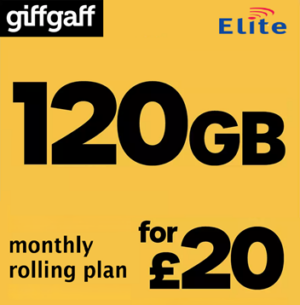 giffgaff 120 GB Pay As You Go SIM card